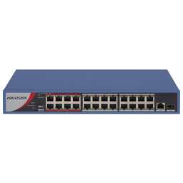 HIKVISION Коммутатор DS-3E0326P-E/M(C) (L2) 25x100Мбит/с 1SFP 24PoE 230W неуправляемый