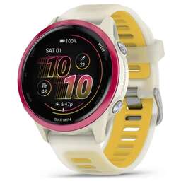 GARMIN Смарт-часы Forerunner 570, 42мм, 1.2", белый/белый/розовый
