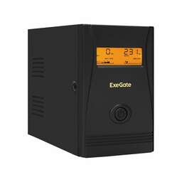 Exegate EX292776RUS ИБП ExeGate Power Smart ULB-800.LCD.AVR.2SH <800VA/480W, LCD, AVR, 2*Schuko, металлический корпус, Black>
