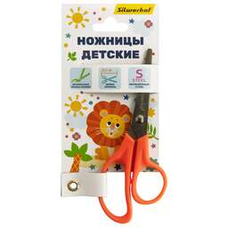 SILWERHOF Ножницы Create детские 125мм ручки пластиковые асим. нержавеющая сталь оранжевый