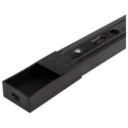 REXANT Шинопровод однофазный с кабельным вводом и заглушкой для трековых светильников 1м черный