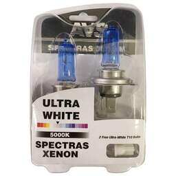 AVS Газонаполненные лампы SPECTRAS Xenon 5000K H4 12V 65/75W, комплект 2+2 (W5W) шт