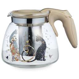AGNESS ЗАВАРОЧНЫЙ ЧАЙНИК С ФИЛЬТРОМ "ПАРИЖСКИЕ КОТЫ" 900 МЛ. 885-118