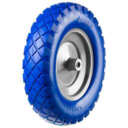 ЗУБР КПУ-2, 4″ х 380 мм, для тачек (арт. 39903, 39974), стальной диск, подшипник - 16 мм, полиуретановое колесо, Профессионал (39912-2)