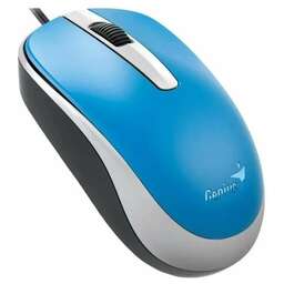 GENIUS Мышь проводная DX-120 /1000 dpi/оптический/3 кнопки/для 2 рук/USB/кабель 1,5м/синий (31010010402)