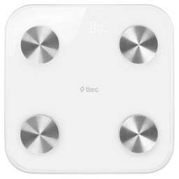 TTEC Смарт весы с чувствительными датчиками для анализа тела Sensi Smart Scale. Цвет: белый