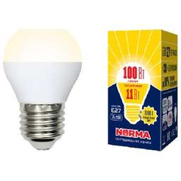 VOLPE (UL-00003835) LED-G45-11W/WW/E27/FR/NR Форма шар матовая Серия Norma 3000K