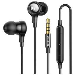 UGREEN Наушники проводные EP103 (30637) In-Ear Earphones with 3.5mm Plug . Цвет: черный