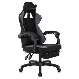 ZOMBIE Кресло игровое Weaver, на колесиках, ткань, черный/серый [ weaver g]