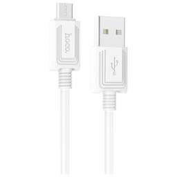 HOCO (6931474767318) X73m USB 2.4A microUSB белый - 1,0m