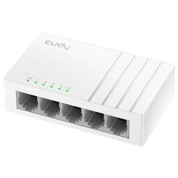 CUDY Коммутатор 5-Port Gigabit Splitter with USB C 5-Port Gigabit Desktop Switch, 5 10/100/1000M RJ45 Ports, Loop Detection, Desktop Plastic Case, Power Saving, Plug & Play, Wall-Mount, Power Adapter Not Included