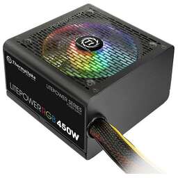 THERMALTAKE Блок питания ATX 450W Litepower RGB 450 (20+4pin) APFC PPFC 120mm fan color LED 4xSATA RTL