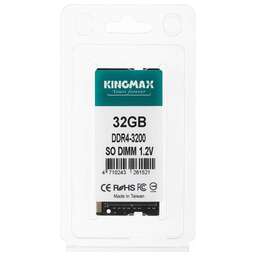 KINGMAX Оперативная память KM-SD4-3200-32GS DDR4 - 1x 32ГБ 3200МГц, для ноутбуков (SO-DIMM), Ret