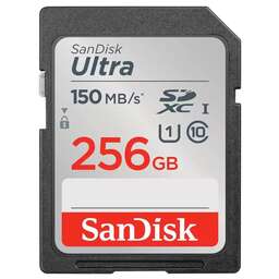 SANDISK Карта памяти Ultra UHS-I 256GB SD Card 150MB/s. Цвет: черный