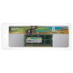SILICON POWER Оперативная память SP008GBSTU160N02 DDR3 - 1x 8ГБ 1600МГц, для ноутбуков (SO-DIMM), Ret