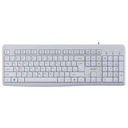 ACER Клавиатура OKW500 белый USB Multimedia (ZL.KBDEE.01S) кабель 1.8м