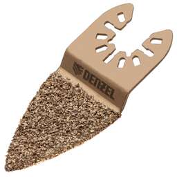 DENZEL Насадка для МФИ шлифовальная двусторонняя дельта, узкая, HM, по плитке и дереву, 35 мм 782321