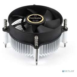 EXEGATE EX286138RUS Кулер EK-11508 (Al, LGA1150/1151/1155/1156/1200, TDP 75W, Fan 90mm, 2200RPM, Hydro bearing, 3pin, 22db, 285г, с термопастой, на ви