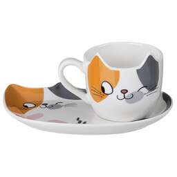 LEFARD НАБОР ДЛЯ ЗАВТРАКА "CAT", 2 ПР.: КРУЖКА 190 МЛ, ТАРЕЛКА 18*12 СМ 260-1117