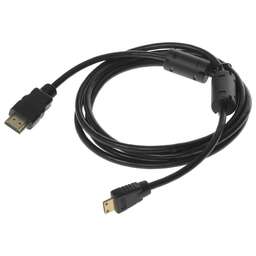 BURO Кабель аудио-видео HDMI 1.4 HDMI (m)/Mini HDMI (m) 1.8м. феррит.кольца позолоч.конт. черный (MINIHDMI-1.8M)