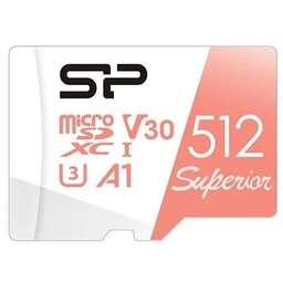 SILICON POWER Карта памяти microSDXC UHS-I U3 Superior 512 ГБ, 100 МБ/с, Class 10, SP512GBSTXDV3V20, 1 шт., без адаптера