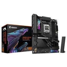 AORUS Материнская плата B850 ELITE X3D B850, AM5, 4*DDR5, 2*PCIEx16, 4*M.2, 3*Type-C, 2*USB3.2Gen2, 6*USB3.2Gen1, 8*USB2.0, 2*SATA3.0, 5G, HDMI, ATX, RTL