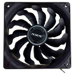 ALSEYE Вентилятор в корпус S120-F Fan Size: 120*120*30mm Voltage: 12V Current: 0.15-0.35A±10% Speed: 500 - 1700R.P.M±10% Air Flow: 20~66CFM±10% Static Pressure: 0.25-1.61mmH20±10% Bearing: FDB Lifespan: 40,000hours Noise: 13.3 - 33.8dB(A)±10% LED: None Connector: 2510 4Pin PWM，Cable Length: 300mm (Black)