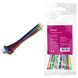 DUWI 30223 0 Хомут кабельный, нейлоновый, 100x2,5мм, разноцветные, 25шт, 30223 0,