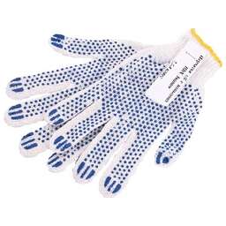 РОССИЯ перчатки х/б с пвХ, 7,5-8 класс, 4 нити (91315)