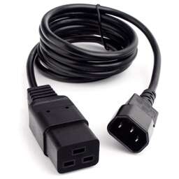 CABLEXPERT (18325) PC-189-1-1, C14-C19, 3x1.0мм2, 16А, с заземлением, 1.8м, черный, пакет