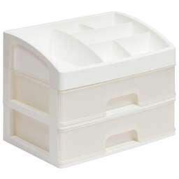 VIOLET для косметики 2 ящика (белый/перламутр) 330206