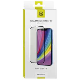 REDLINE Защитное стекло для экрана для Apple iPhone 15 2.5D, 1 шт, черный [ут000037245]