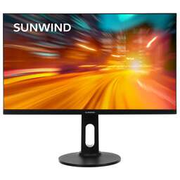 SUNWIND Монитор 27" SUN-M27BA104 черный IPS LED 16:9 HDMI M/M матовая HAS Piv 300cd 178гр/178гр 2560x1440 75Hz FreeSync DP 2K 6.1кг