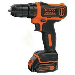 BLACK+DECKER Дрель-шуруповерт BDCDD12KB-QW, 1.5Ач, с двумя аккумуляторами