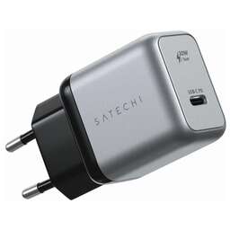 SATECHI Сетевое зарядное устройство USB-C GaN Wall Charger, USB-C, 30Вт, 3A, серый [st-uc30wcm-eu]