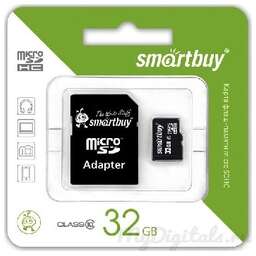 SMARTBUY (SB32GBSDCL10-01LE) MicroSDHC 32GB Class10 LE + адаптер