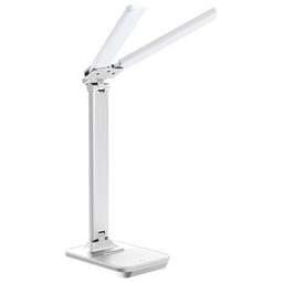 ULTRAFLASH (15163) UF-819 C01 белый (Led, светильник настольный, 12Вт, 6000К, 3 ур.яркости, 2 плафона, кожа)