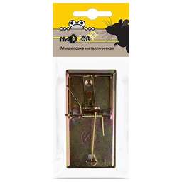 NADZOR Мышеловка металлическая , 9,5*4,7 см, в упаковке с хедером, MOUSE4
