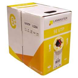 LANMASTER Кабель информационный LAN-5EUTP-PT-LSZH-RD кат.5E UTP 4 пары 24AWG LSZH внутренний 305м красный