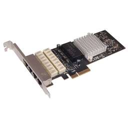 STLAB Сетевой адаптер N-590 4x1GbE, PCIe 2.1 x4, RJ45 (10/100/1000Mbps port), Intel I350-AM4, Gigabit Server Adapter with LAN Bypass