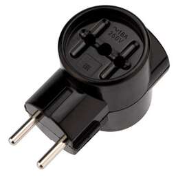 REXANT (11-1082) РЕТРО 16А б/з , тройник, черный