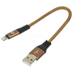 DIGMA Кабель LIGHT-0.15M-BR USB (m)-Lightning (m) 0.15м коричневый