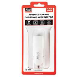 AVS Автомобильное ЗУ UC-443, 1 USB + кабель Type-C , 2.4 А, 12 Вт (A78701S)