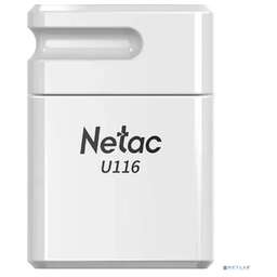 Netac U116 8Gb <NT03U116N-008G-20WH>, USB2.0, миниатюрная пластиковая белая