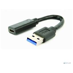 CABLEXPERT (18906) A-USB3-AMCF-01, AM/Type-C(F), QC3.0, 0.1м, черный, пакет