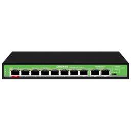 DIGMA Коммутатор DSP208F-2F-T120 DSP208F-2F-T120 V1 (L2) 10x100Мбит/с 8PoE 8PoE+ 120W неуправляемый