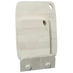 РОССИЯ 371825 Набор разделочных досок 1,8 см, массив березы, 2 шт: 18х25, 25х32 см, на подставке