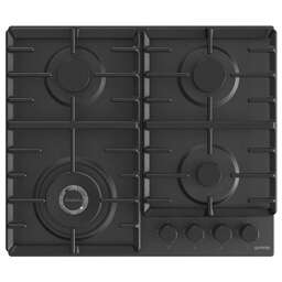 GORENJE Газовая варочная панель GW642SYB, 4 конфорки, эмалированная сталь, черный