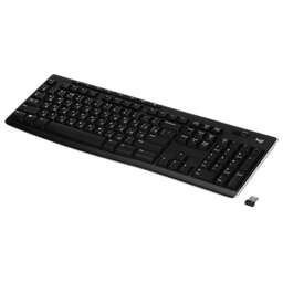 LOGITECH Клавиатура K270 черный/белый USB беспроводная Multimedia (920-003058)