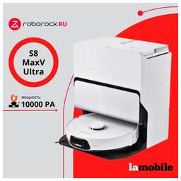 ROBOROCK Робот-пылесос S8 MaxV Ultra, 60Вт, белый [s8mvu02-02]
